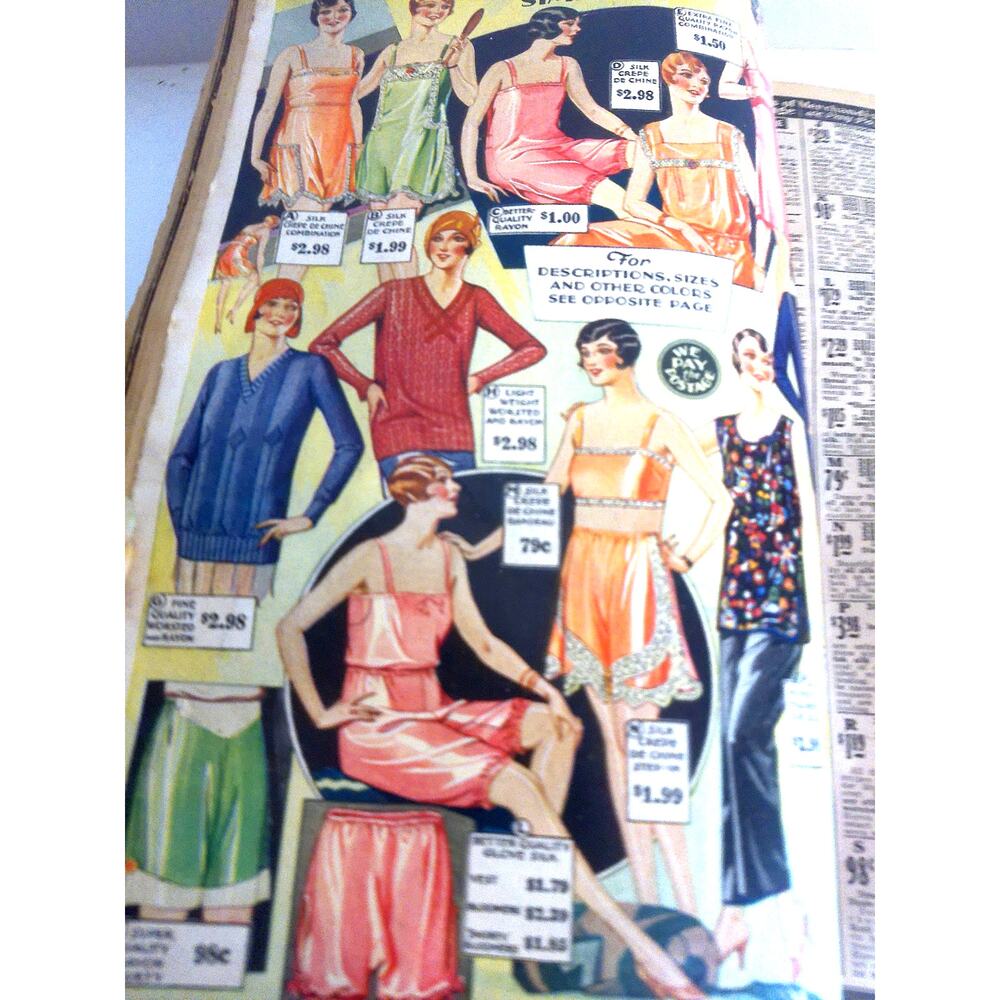 Sears Roebuck Catalog Antique 1920s Fashion Lifestyle Archive Historical AS IS